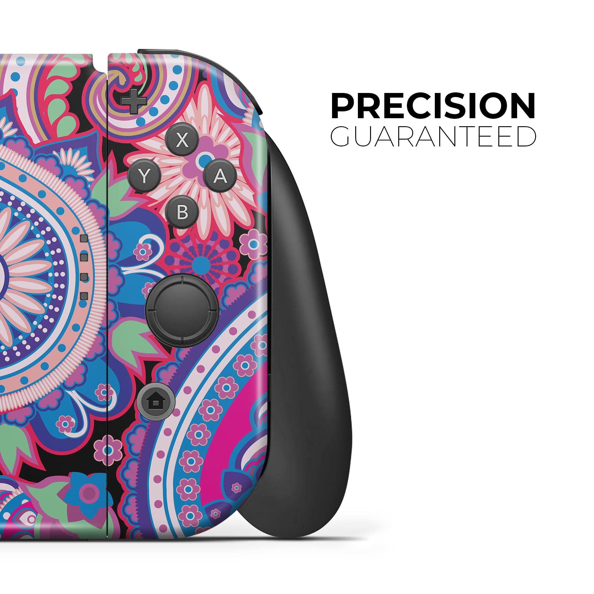Nintendo Switch Pro Controller Skin - Scratch-Resistant Removable Vinyl Wrap Cover with Vibrant Purple Paisley Design | Protective Decal for Gaming Accessories | Perfect for Travel, Home Use & Gift Giving