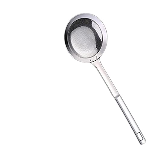 OIPYI 33cm Stainless Steel Mesh Skimmer - Fine Strainer for Vegetables, Oil, Soup & Kitchen Use - Durable Colander for Cooking, Frying & Food Prep - Perfect for Home & Restaurant Kitchens