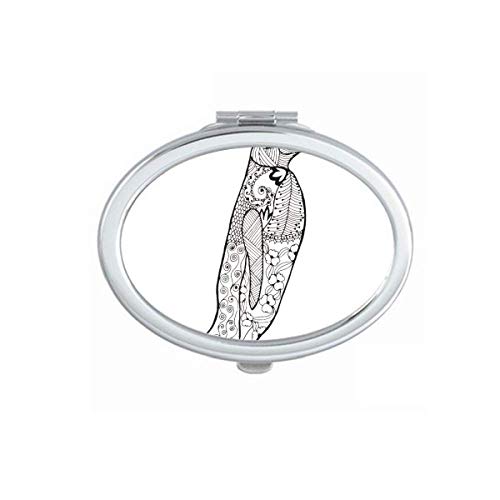 DIYthinker Cute Penguin Animal Portrait Sketch Mirror - Portable Foldable Double-Sided Hand Mirror for Makeup, Travel & Home Decor | Perfect for Vanity, Purse & Gift Giving