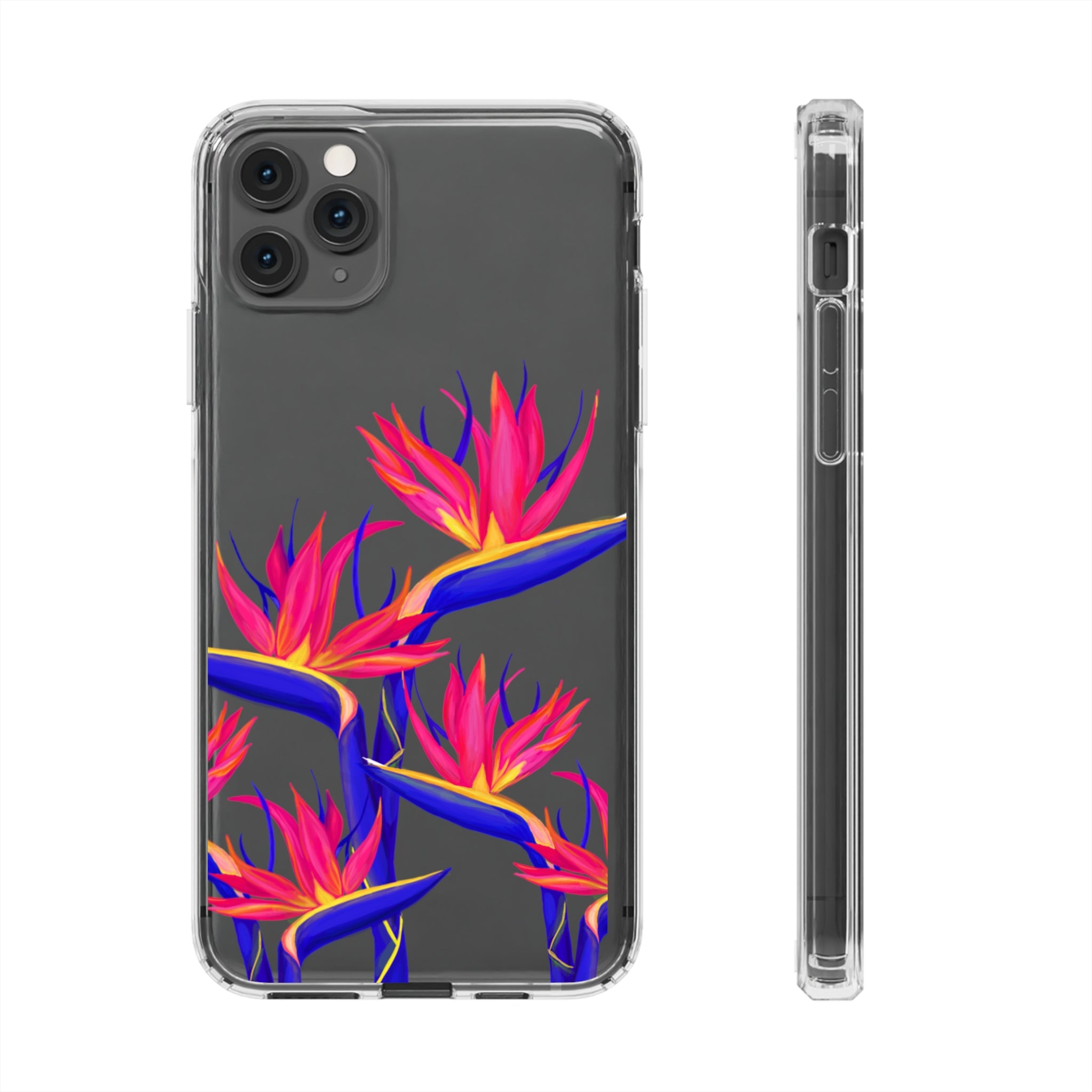 Pua Manu Neon Clear Phone Case - Shockproof & Scratch-Resistant Protective Cover for iPhone & Samsung - Perfect for Outdoor, Travel & Daily Use