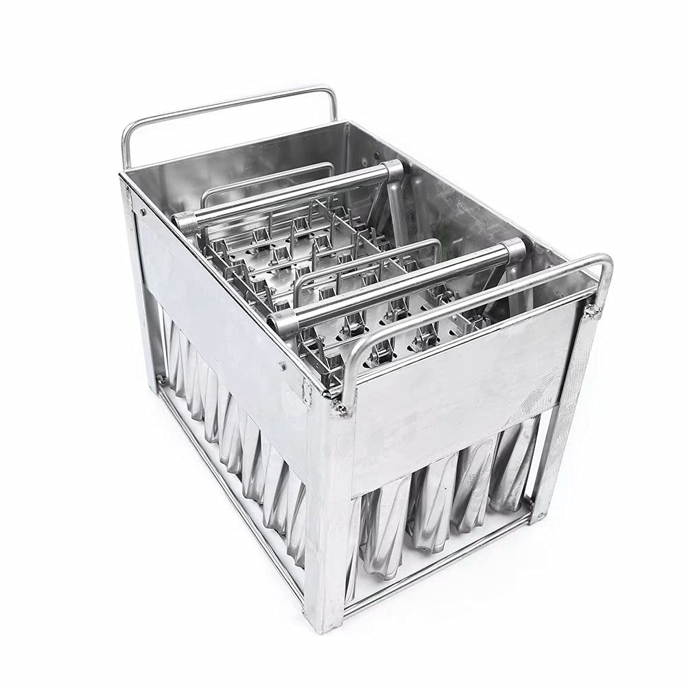 40pcs Stainless Steel Popsicle Molds - Reusable Ice Cream Maker Set with Sticks, Round Ice Pop Molds for Homemade Frozen Treats - Perfect for Summer Parties, Kids Snacks & DIY Desserts