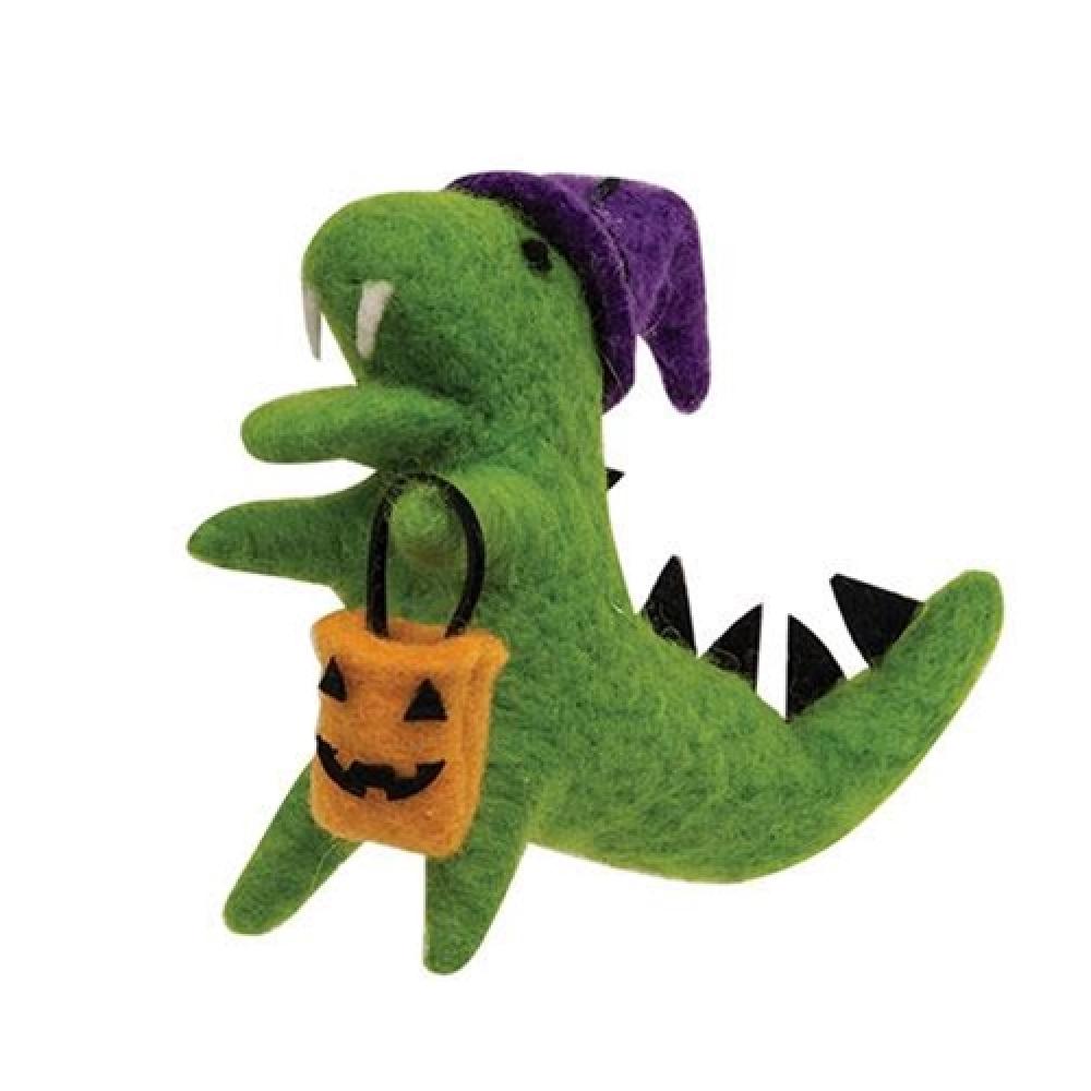 Felted Dinosaur Halloween Decorations - Handmade Wool Dinosaur Ornaments for Halloween Party, Christmas Tree, Kids Room & Nursery Decor