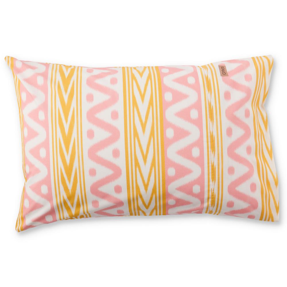 Ikat & Dreams Candy Cotton Single Pillowcase - Soft & Breathable Bedding for Comfortable Sleep - Perfect for Home, Dorm, or Travel Use