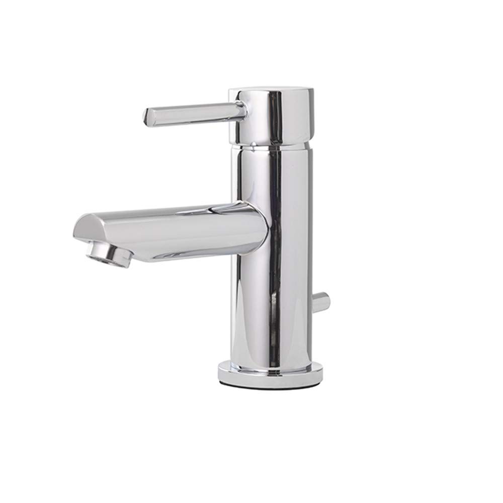 Chrome Plated Single Handle Bathroom Faucet with Pop-Up Drain - Modern Single Hole Sink Faucet for Bathroom Vanity, Powder Room & Guest Bath Installation