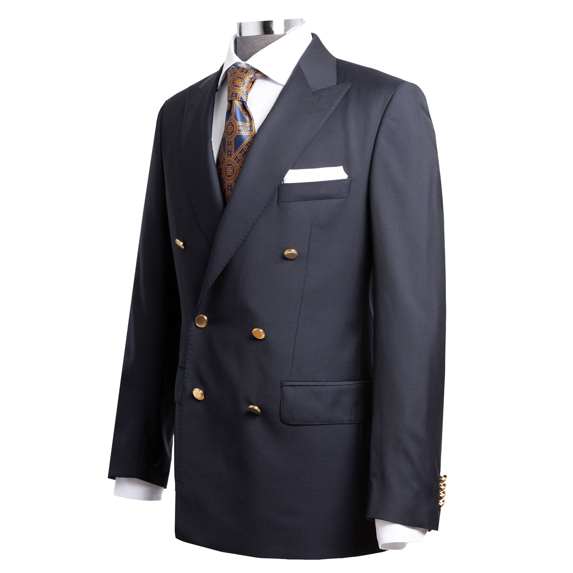 Ermenegildo Zegna Travel Fabric Twill Wool Blazer for Men - Navy Blue Slim Fit Business Suit Jacket | Perfect for Office Wear, Business Meetings & Formal Events