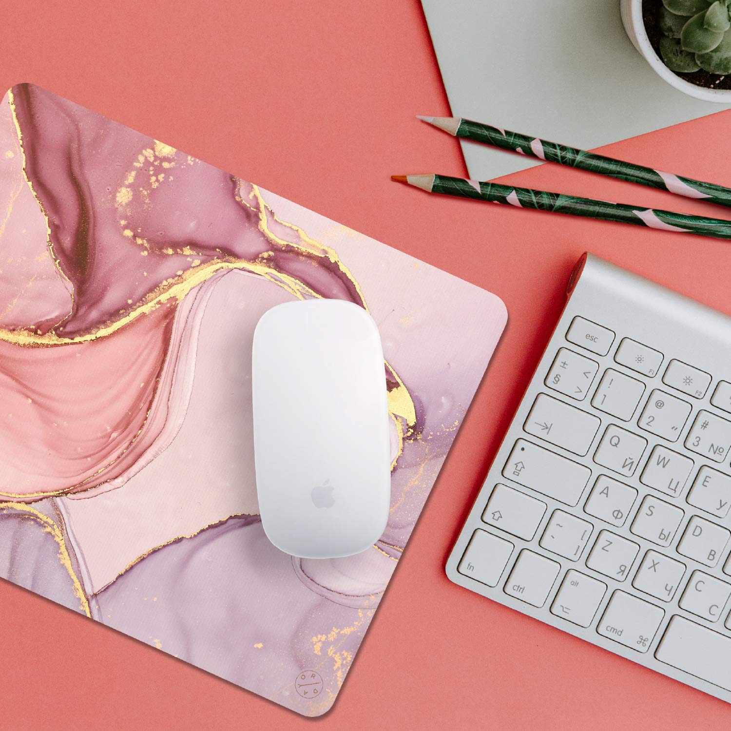 Oriday Gaming Mouse Pad with Inspirational Quotes - Non-Slip Large Extended Mouse Mat for PC, Laptop, Office & Home Workstation - Motivational Work Desk Accessory (Pink and Purple) - Perfect for Gamers, Programmers & Remote Workers