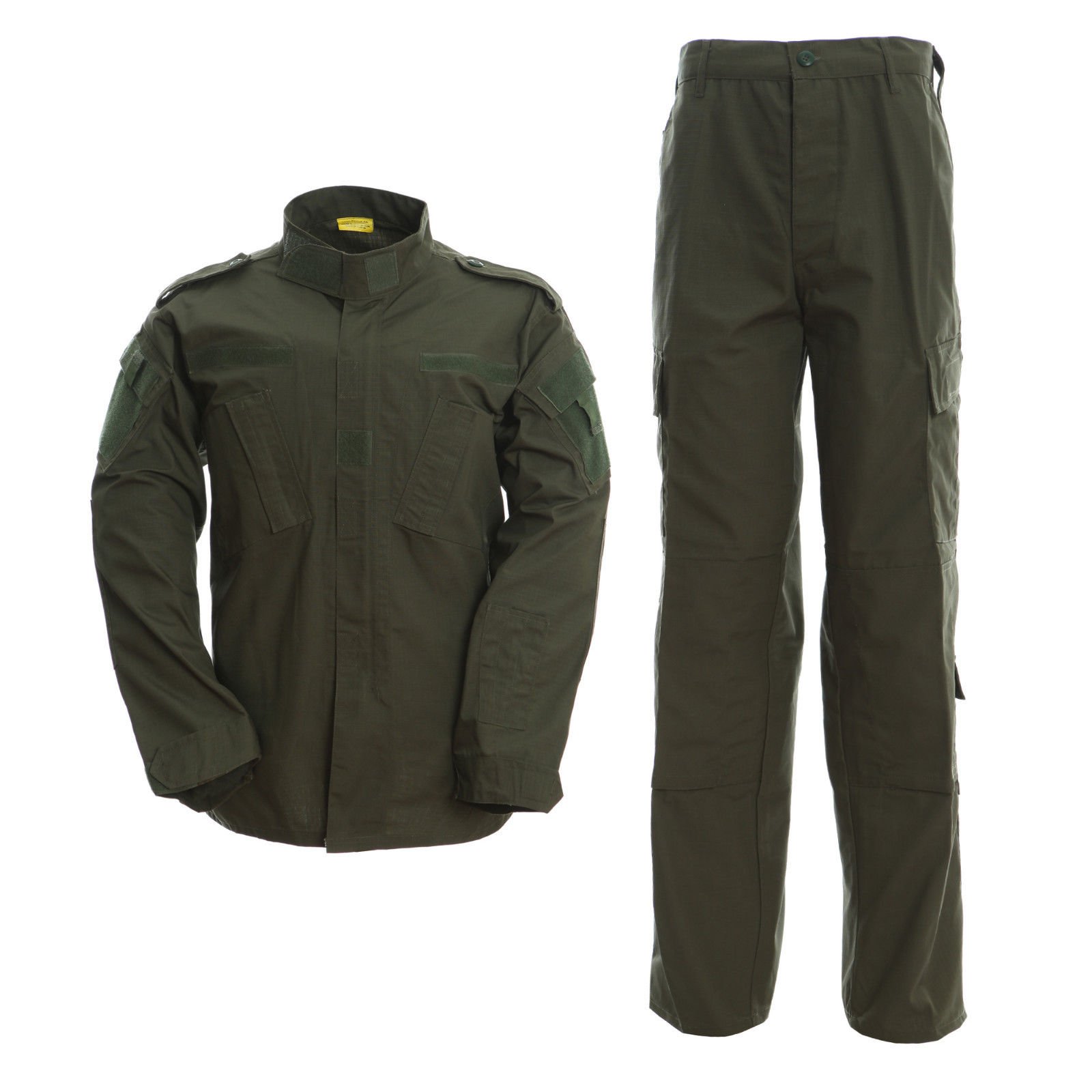 Tactical BDU Combat Pants & Jacket Set - 65% Polyester 35% Cotton Ripstop Fabric - Military Uniform, Airsoft, Outdoor Hunting Gear