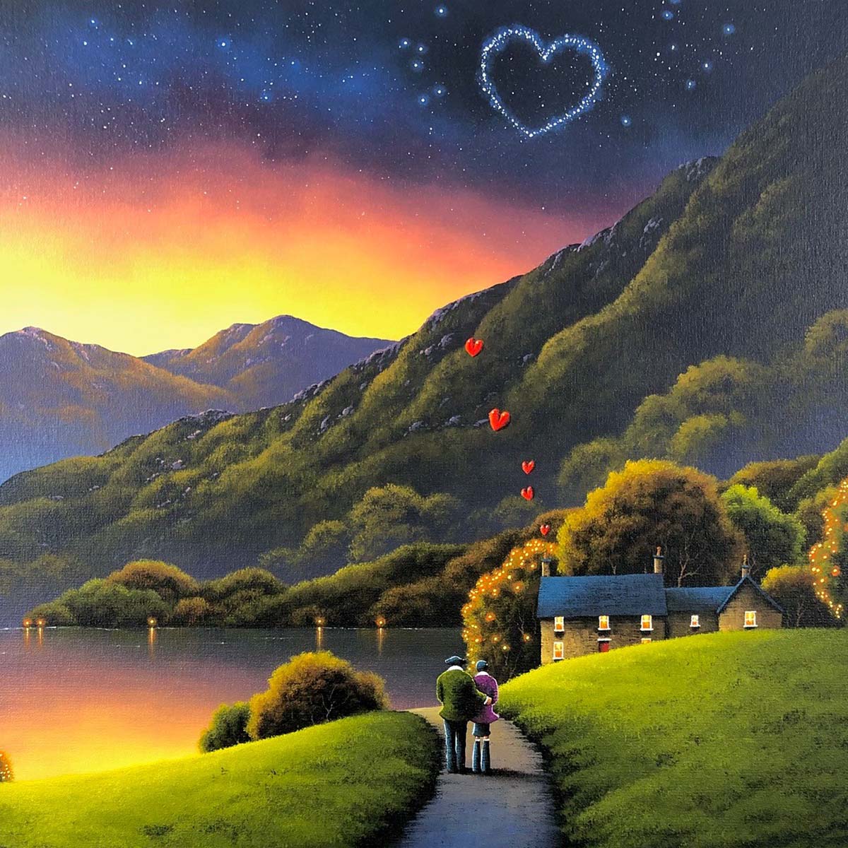 Artist Proof - A Love That's Written In The Stars - Romantic Wall Art Decor for Bedroom, Living Room & Wedding Gifts