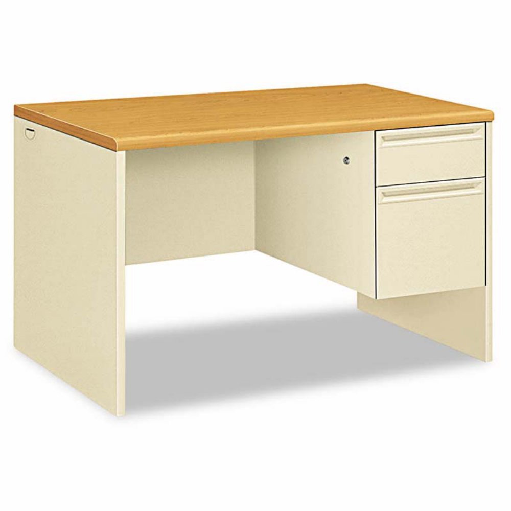 HON 38000 Series Right Pedestal Desk - Adjustable Office Desk with Storage Drawer for Home & Business Use | Ergonomic Workspace Solution for Professionals & Students