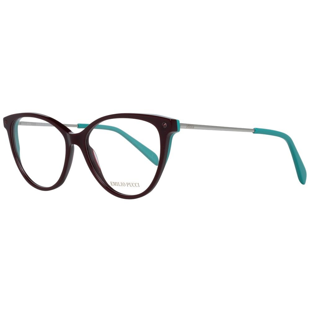 Emilio Pucci EP5119 Eyeglass Frames - Premium Bordeaux Acetate Frame, 55mm Lens Diameter (EP511955071) | Stylish & Lightweight for Women & Men | Perfect for Work, Reading & Fashion Accessories