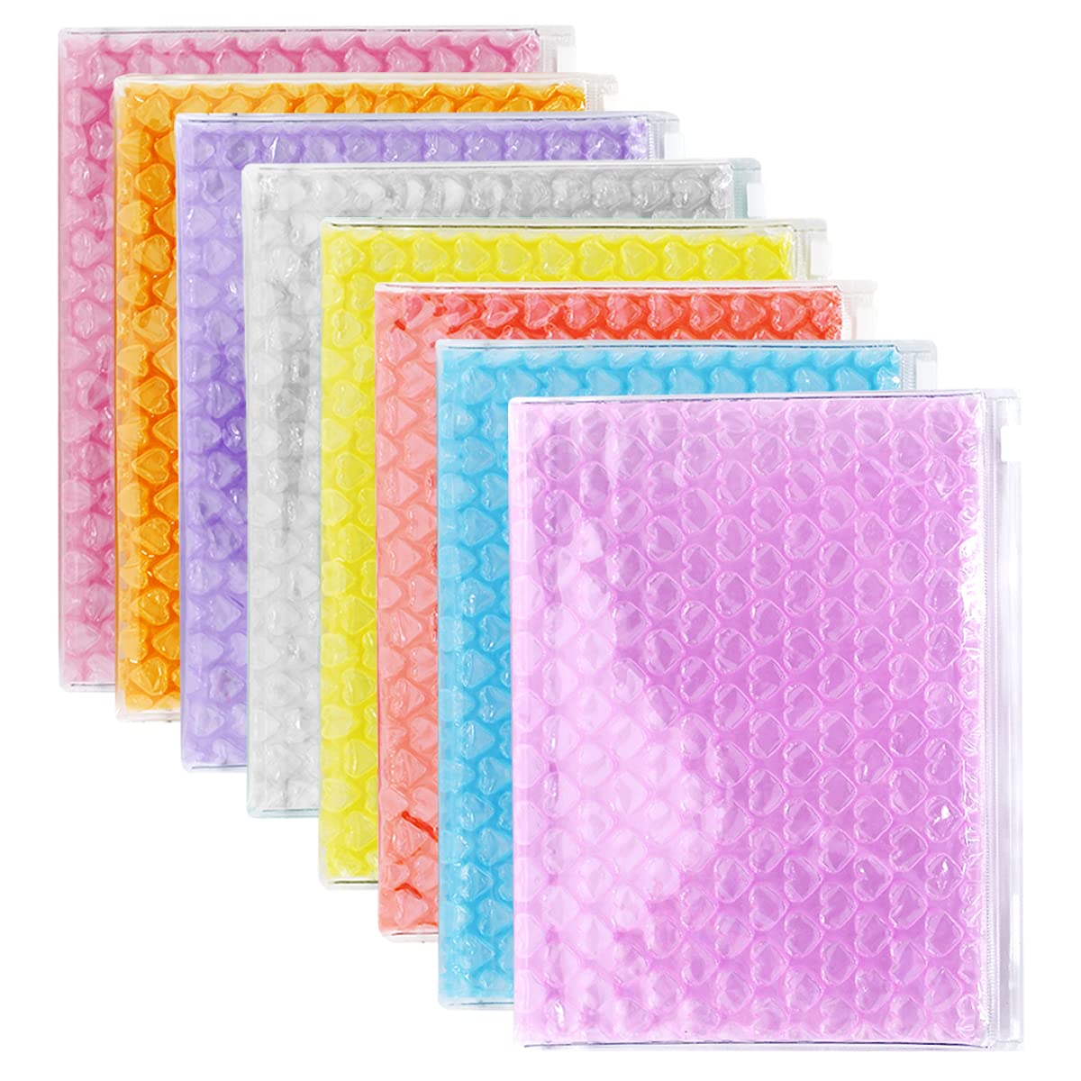 JUMISEE 8 Colors Clear Bubble Mailers - Double Walled Protective Shipping Bags for Packaging, Storage & Mailing | Ideal for Ecommerce, Fragile Items & Online Store Shipments