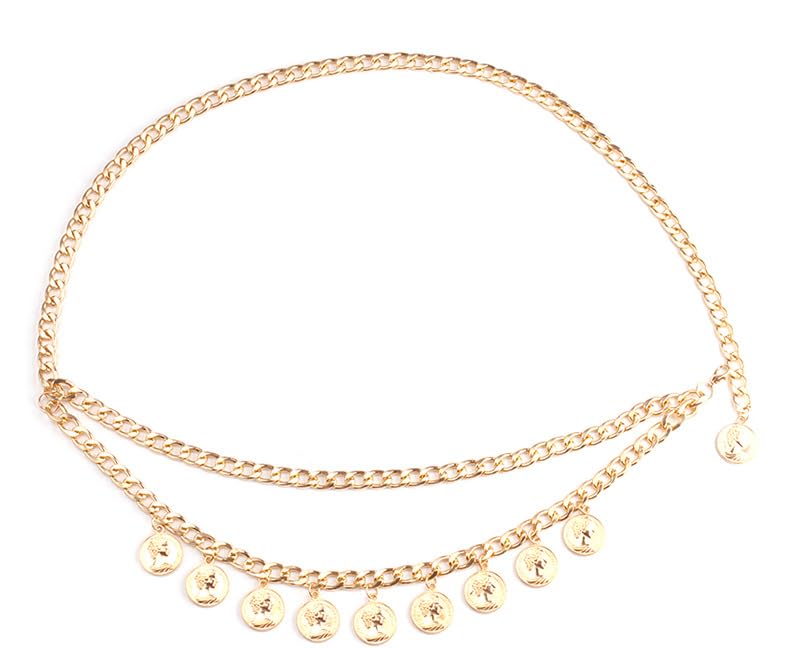 Pirate Waist Chain - Gold Coin Pearl & Sunflower Belly Chain for Women - Fashion Body Jewelry for Dresses, Beach Outfits & Boho Accessories - Perfect for Parties, Vacations & Festival Wear
