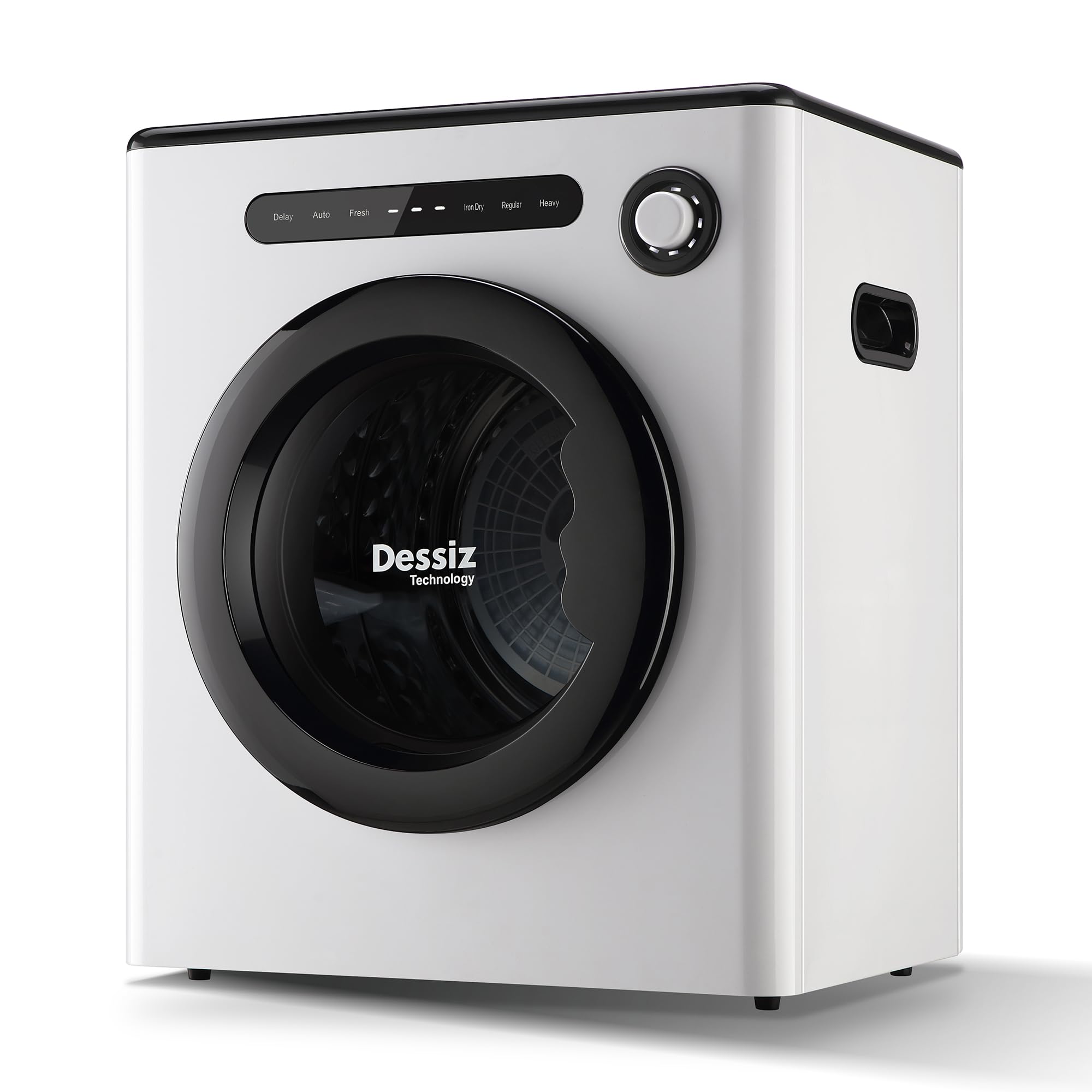 110V Portable Clothes Dryer 950W 1.6 cu.ft Front Load Stainless Steel Electric Dryer Machine - 11lbs Capacity with Exhaust Pipe for Apartments, RVs, Dorms - White Auto Stop & Easy Control - Perfect for Small Spaces, Laundry Rooms, Camping & Travel