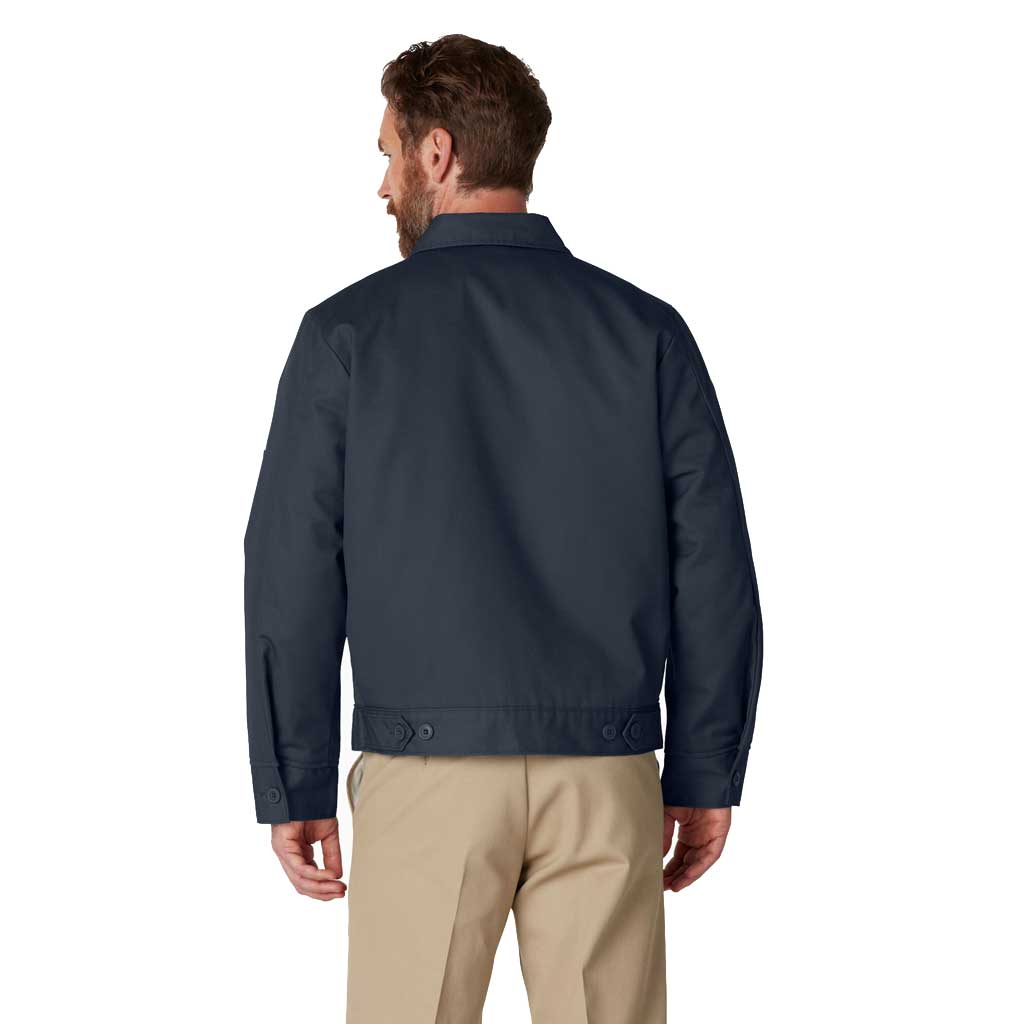 Dickies Lined Eisenhower Jacket - Dark Navy | Men's Workwear Jacket with Warm Lining | Perfect for Construction, Outdoor Work & Winter Wear
