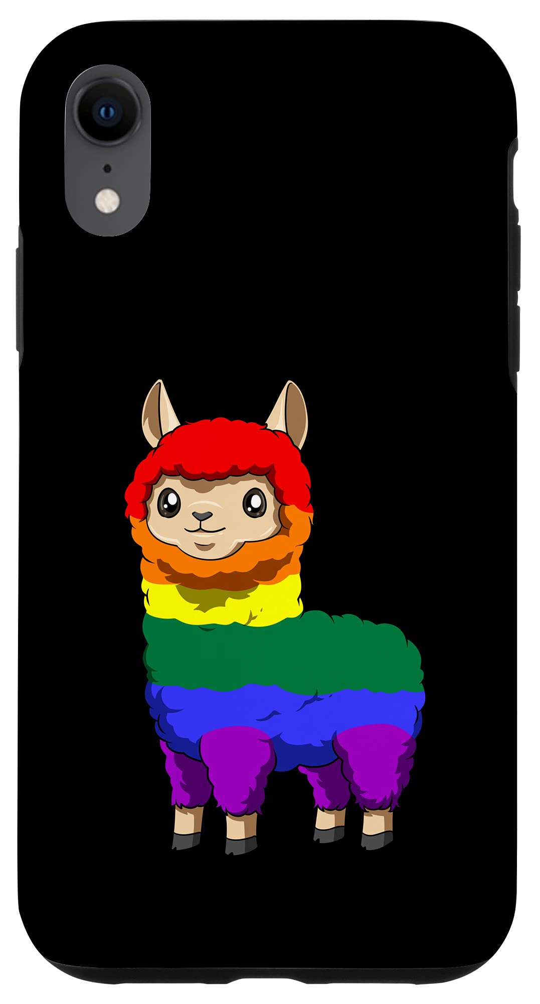 LGBTQ Pride iPhone XR Case - Colorful Gay Lesbian Llama Design Protective Phone Cover for iPhone XR - Perfect for Pride Month, LGBTQ Events & Everyday Use