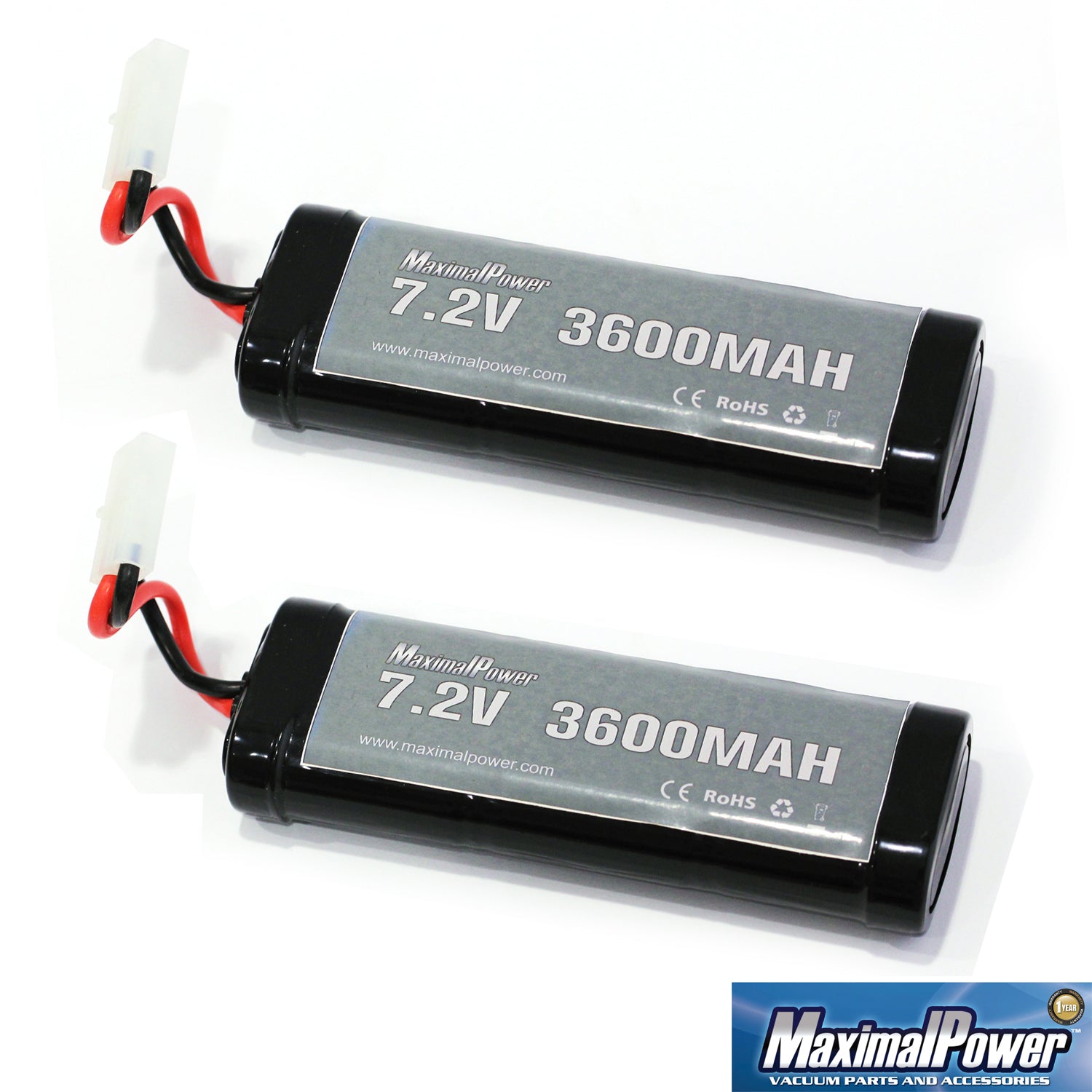 MaximalPower 7.2V 3600mAh Rechargeable Battery Pack for RC Cars, Trucks, Airplanes & Remote Control Vehicles - Long Lasting Power for Hobby Toys & Racing Drones (Perfect for Outdoor Play & RC Competitions)