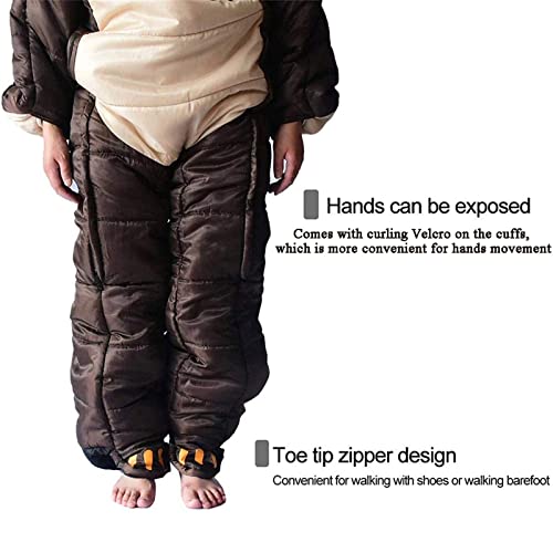 Lightweight 4-Season Mummy Sleeping Bag for Adults - Warm & Cool Weather Backpacking Sleeping Bag with Arm & Leg Openings - Perfect for Camping, Hiking, and Outdoor Adventures