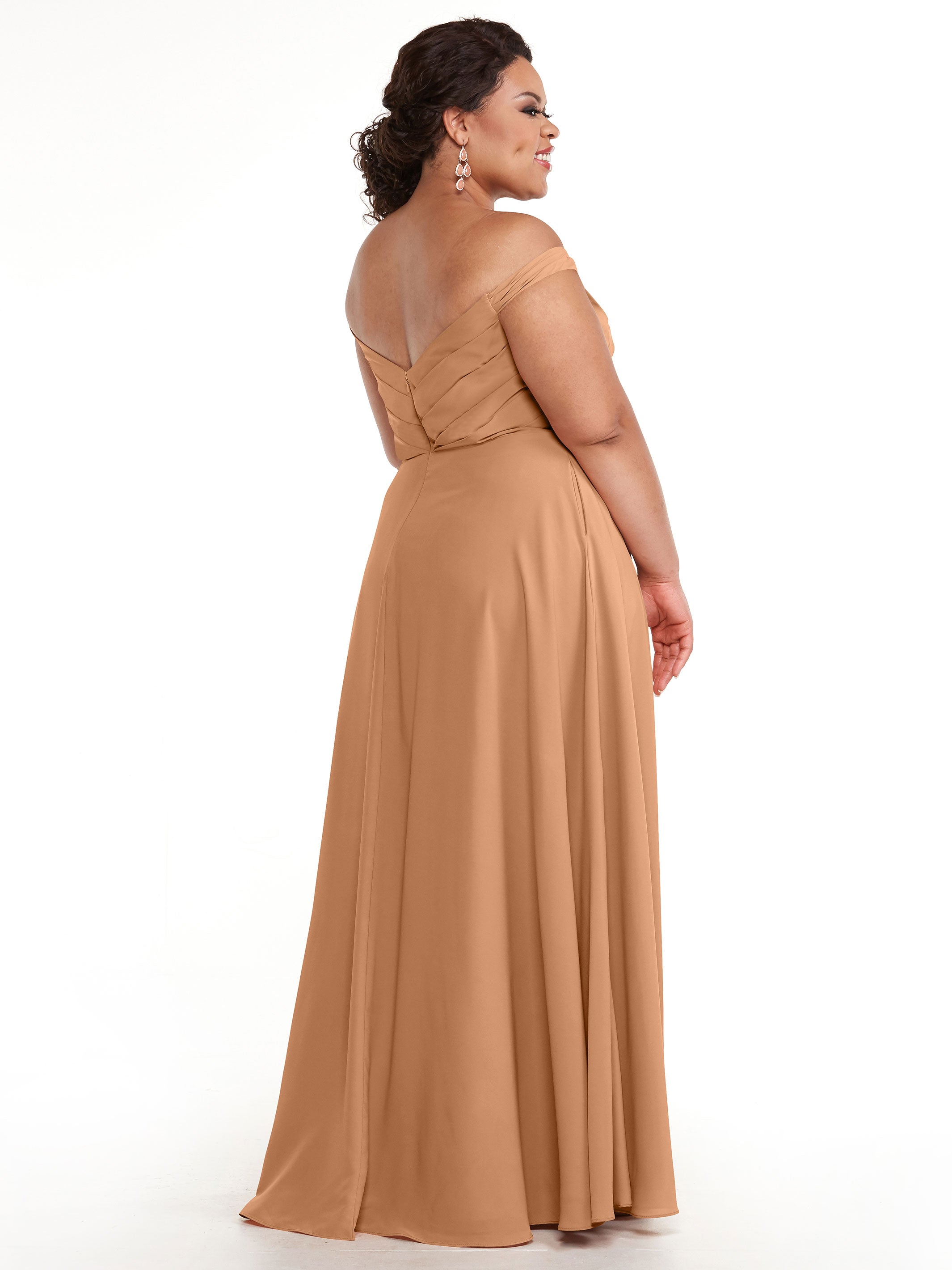 Elegant 83018 Stretch Chiffon Bridesmaid Dress with Pleated Sweetheart Neckline - Perfect for Weddings, Formal Events & Special Occasions