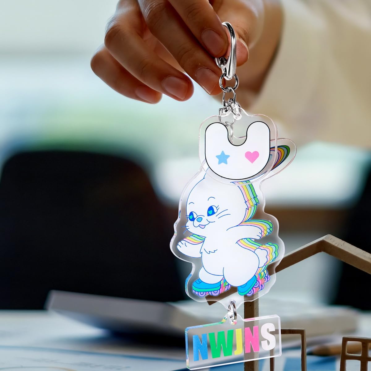 NewJeans Bunny Keychain - Cute Kpop Merch Keyring Pendant for Bags, Backpacks & Keys | Official NewJeans Merchandise Gift for Fans