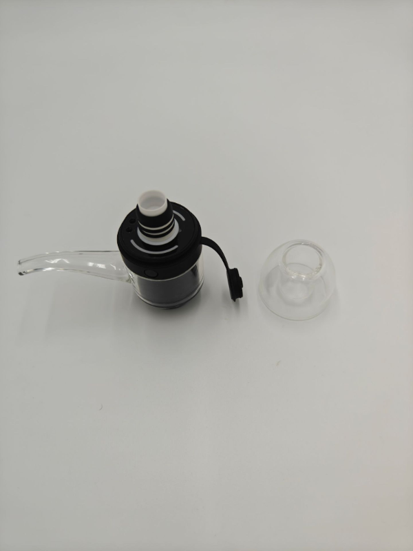 USB Rechargeable Glass Electric Smoking Pipe for Wax & Herbs - Portable E-Pipe for On-The-Go Use at Home, Travel or Outdoor Activities