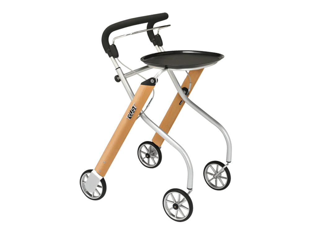 Premium Indoor Rollator Walker for Seniors - Lightweight & Foldable Mobility Aid for Elderly - Ideal for Home, Hospital, and Assisted Living Use