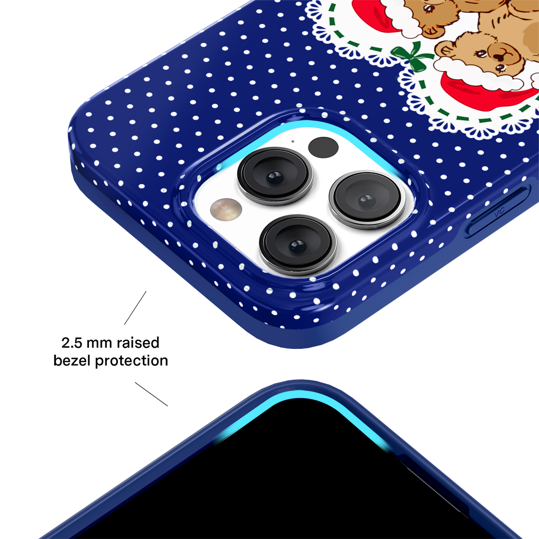 Winter Teddy Bear iPhone Case - Cute & Protective Phone Cover for iPhone 13/14/15 Pro Max - Perfect Gift for Christmas, Valentine's Day & Everyday Use