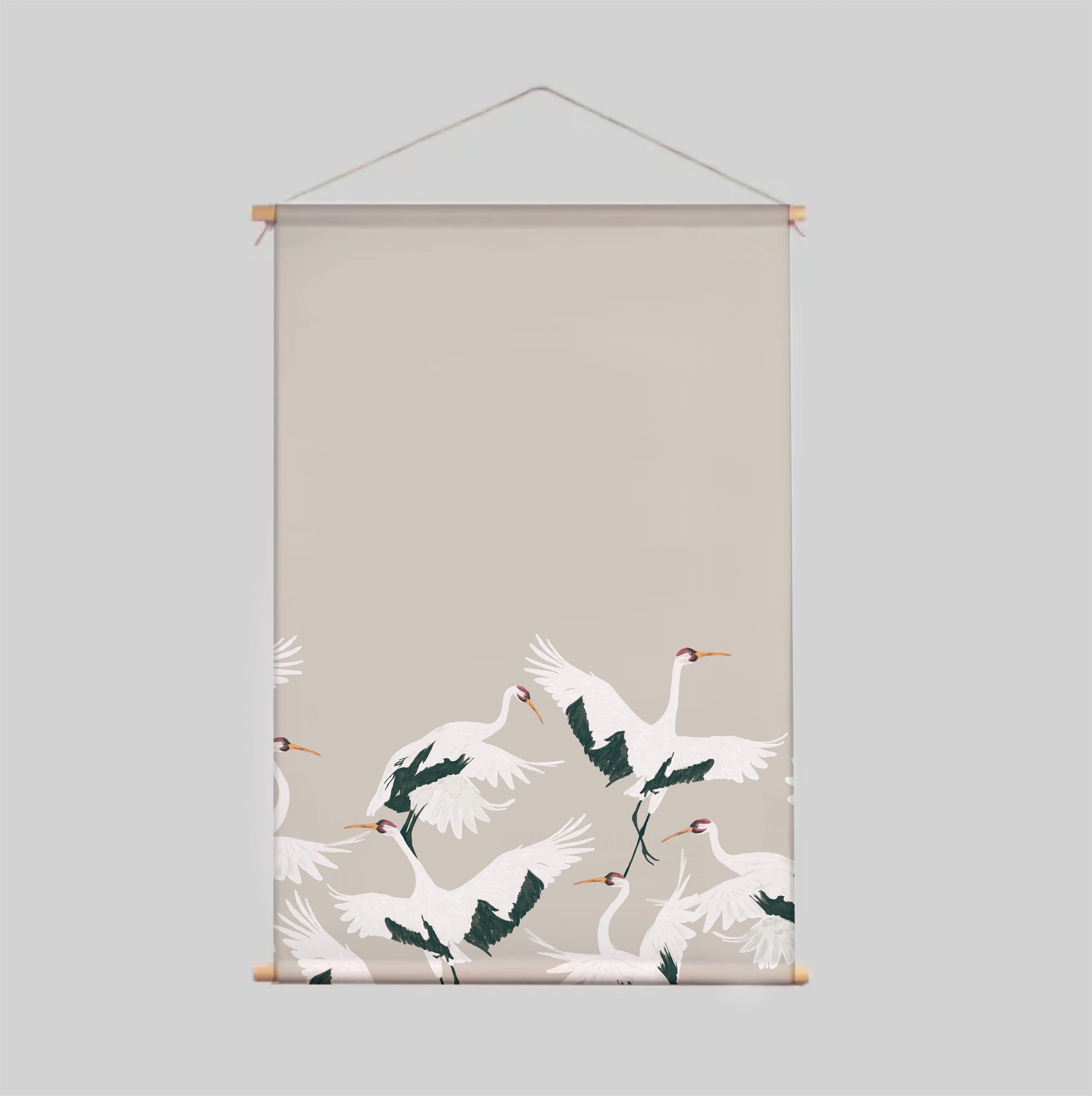 Stork Nude Textile Poster - Elegant Wall Art Decor for Living Room, Bedroom & Office - Perfect for Home & Commercial Spaces