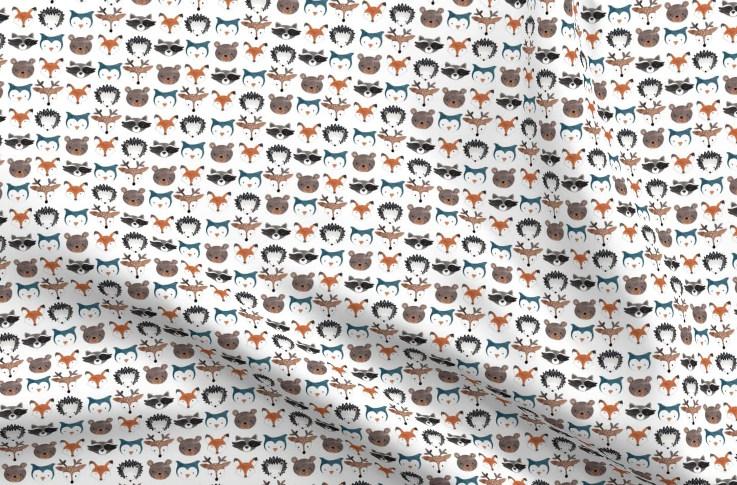 Woodland Creatures Printed Minky Fabric Fat Quarter - Soft Plush Fabric for Sewing Baby Blankets, Quilt Backing & DIY Projects - Perfect for Nursery Decor, Baby Gifts & Cozy Home Crafts