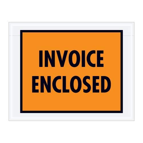 TapePlanet 1000 Pack Orange Colored Full Face Packing List Envelopes 7