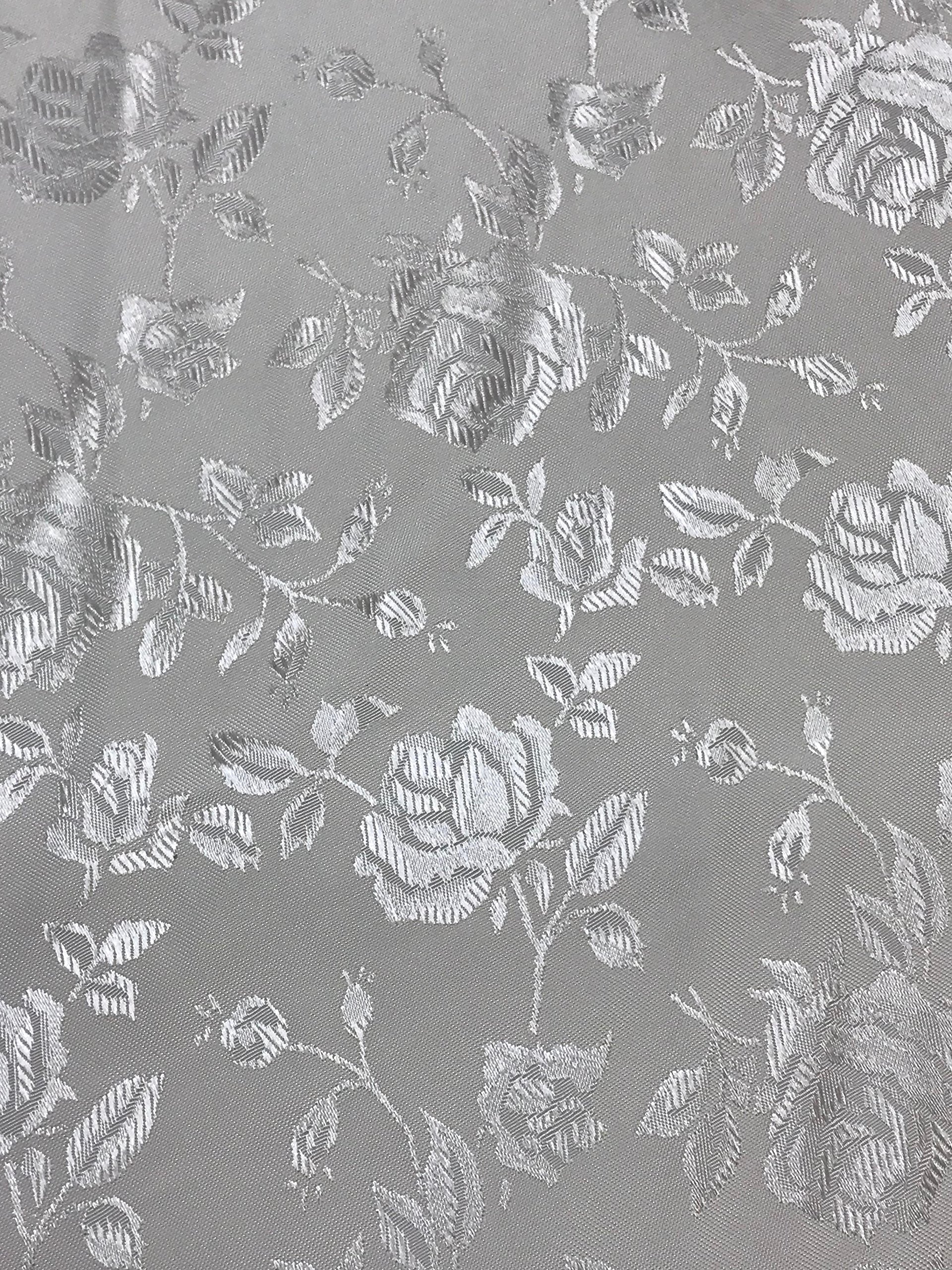 Rose Jacquard Satin Fabric 58