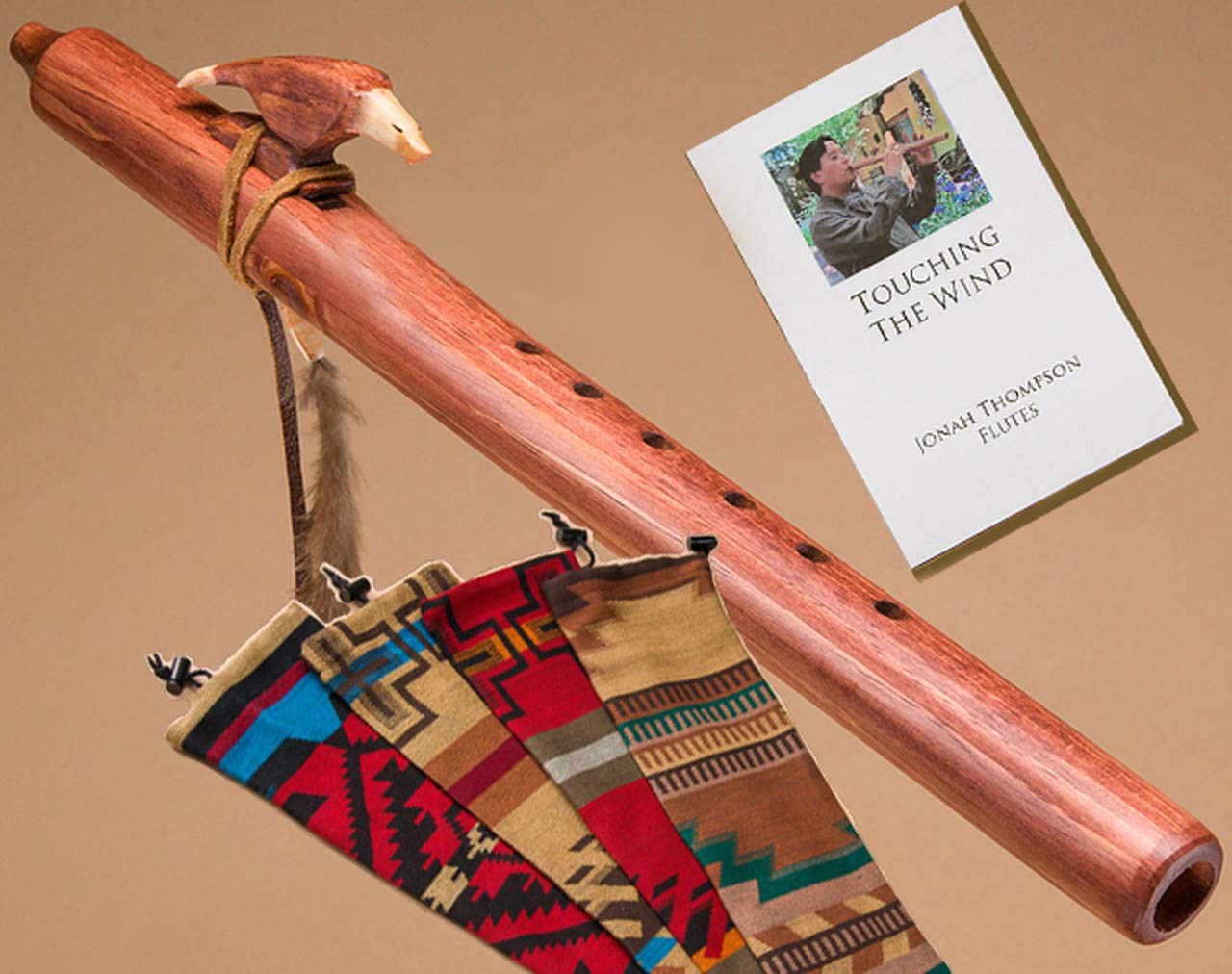 Authentic Native American Flute - Handcrafted Brown Eagle Design | Perfect for Meditation, Music Therapy & Cultural Performances