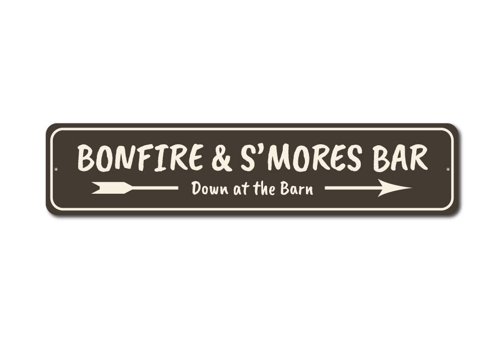 Bonfire Sign - Rustic Aluminum Decor for S'Mores Lovers & Barn Activities - 6