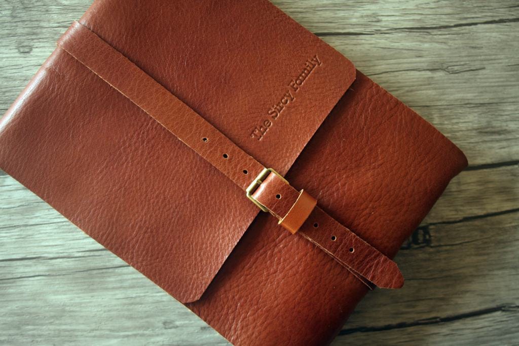 Custom Leather Wedding Guest Book - Elegant & Affordable Keepsake for Bridal Showers, Receptions & Anniversaries