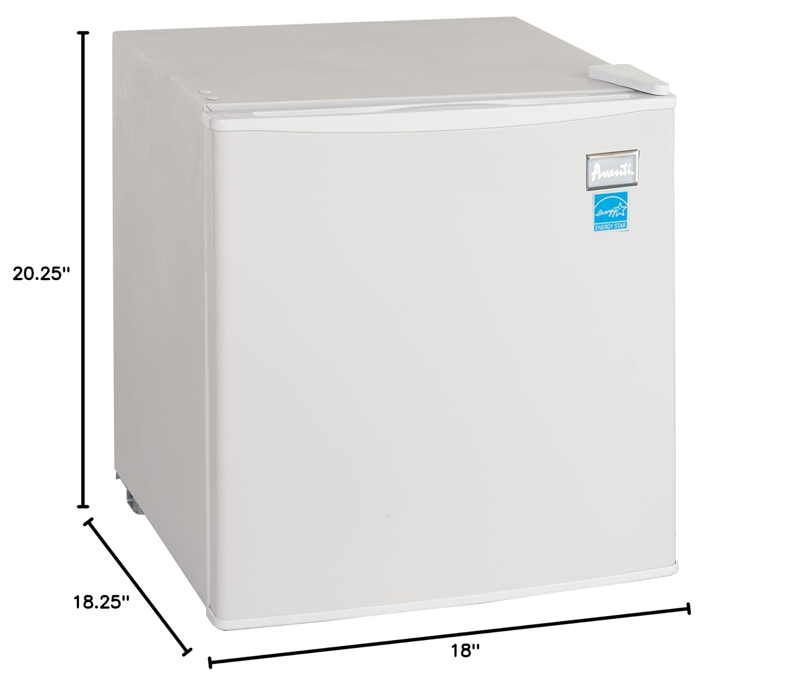 **Avanti 1.7 Cu.Ft Mini Fridge with Compressor Cooling - Compact Refrigerator for Home, Office, Dorm | Reversible Door, Adjustable Temp, Removable Shelves & Auto Defrost - White | Perfect for Snacks, Drinks & Small Spaces**