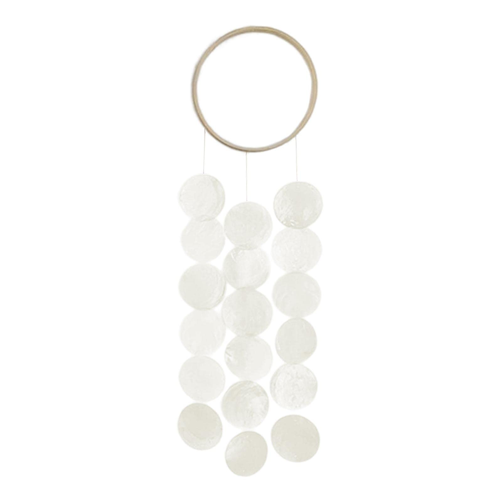 Bothyi Shell Wind Chime for Outdoor & Indoor Use - Elegant White Wind Chime for Balcony, Porch, Patio, Backyard - Perfect for Relaxation, Meditation and Home Decor