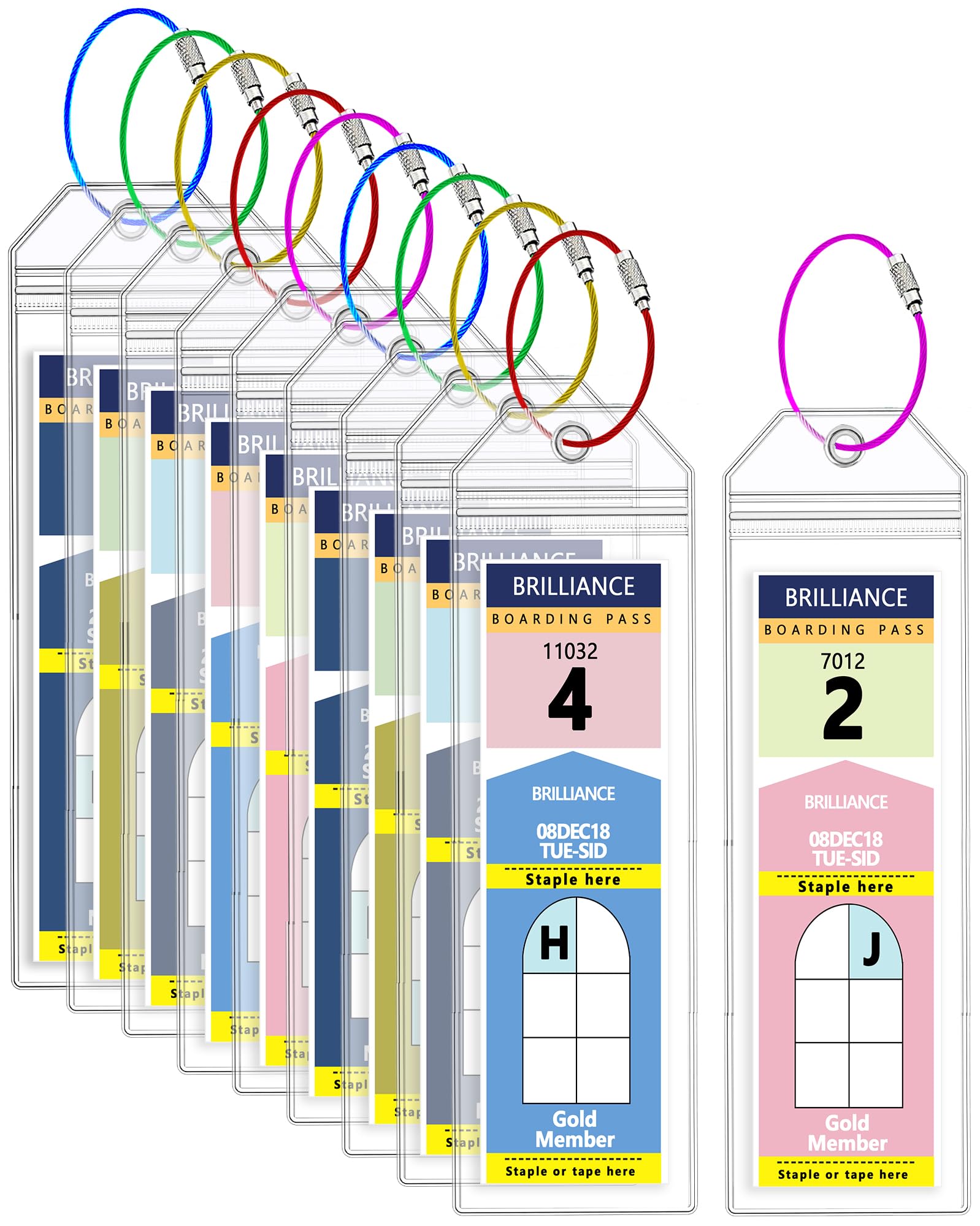 10 Pack Clear Cruise Luggage Tag Holders for Royal Caribbean & Celebrity Cruises (7.5x2.75in) - Durable Waterproof Cruise Ship Luggage Tags for 2025-2026 Voyages | Perfect for Cruise Vacations & Travel Organization