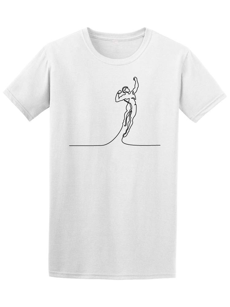 Continuous Strong Men's Jumping T-Shirt - Durable Workout Tee for Gym, Running & Outdoor Activities