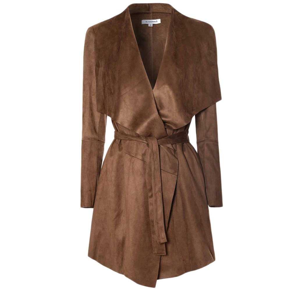 Elegant Women's Belted Wrap Coat - Stylish Winter Trench Coat for Office, Date Night & Special Occasions