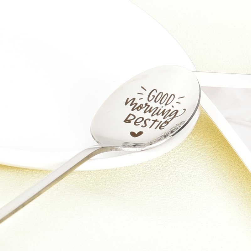 Bestie Gifts for Women - Unique Coffee & Tea Spoon for Best Friends, Ideal for Christmas, Birthday, Graduation, Wedding - Perfect for Morning Coffee Rituals and Tea Time with Your BFF
