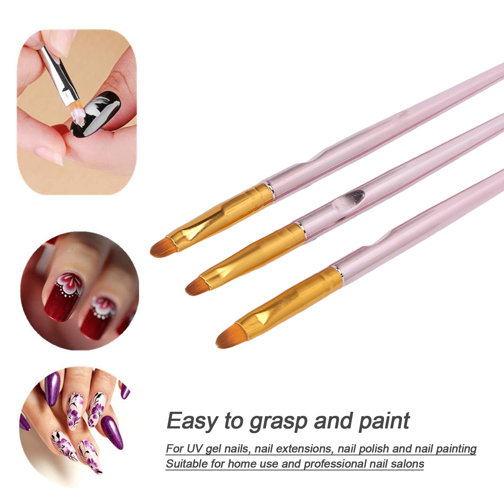 Flexible Nail Art Brushes Set - Professional Nail Liner Kit for DIY Manicure & Salon Use | Perfect for Acrylic, Gel Polish & Nail Design | Home & Professional Nail Art Tools