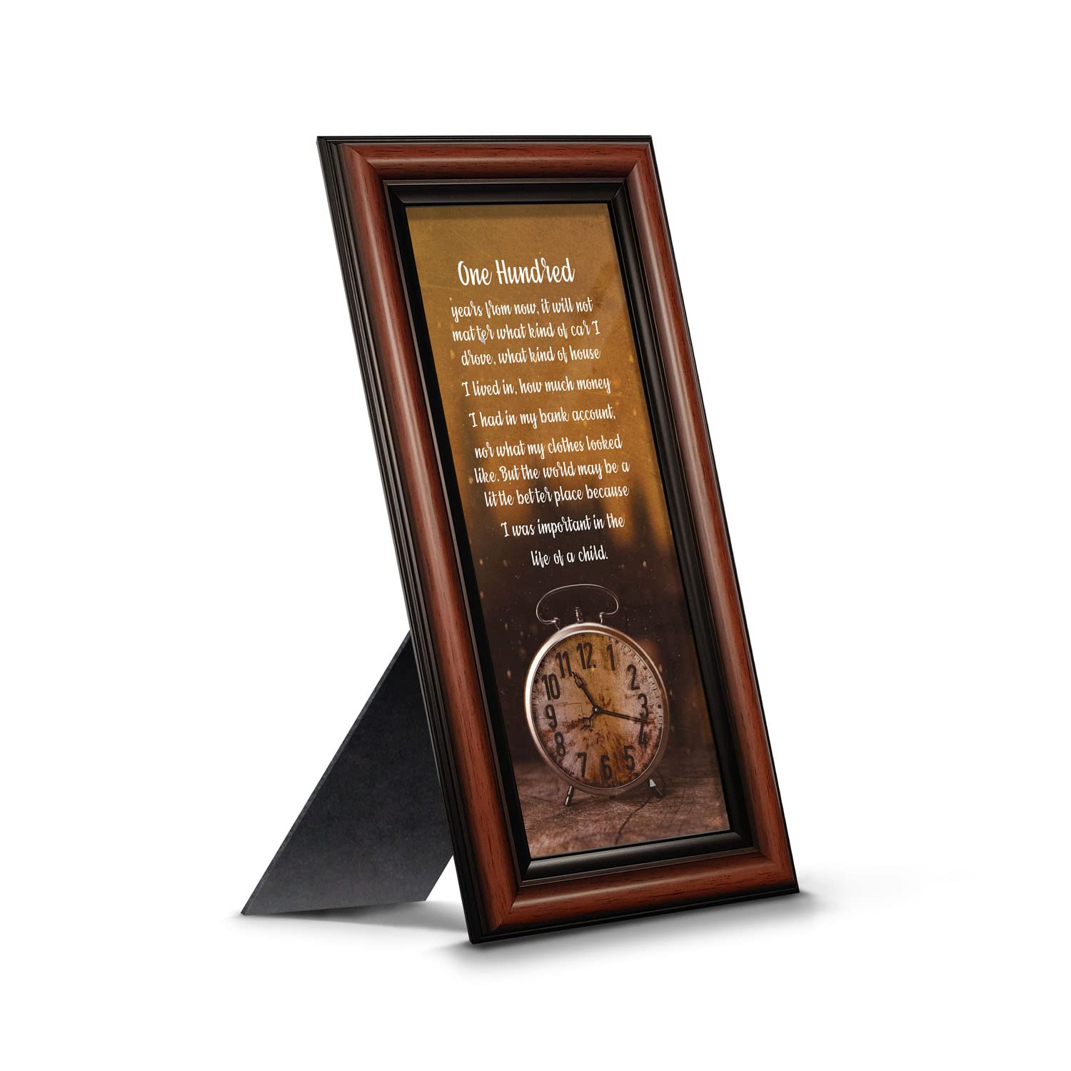 Crossroads Home Décor 100 Years Picture Frame with Inspirational Quotes - Perfect for Desk Decor, Teacher Appreciation Gifts & Office Motivation | Ideal for Classrooms, Workstations & Home Decor