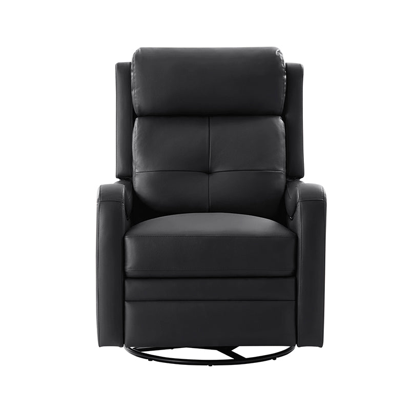 Amelia Genuine Leather Swivel Rocker Recliner Chair - Comfortable Living Room Furniture for Relaxing, Reading & Watching TV