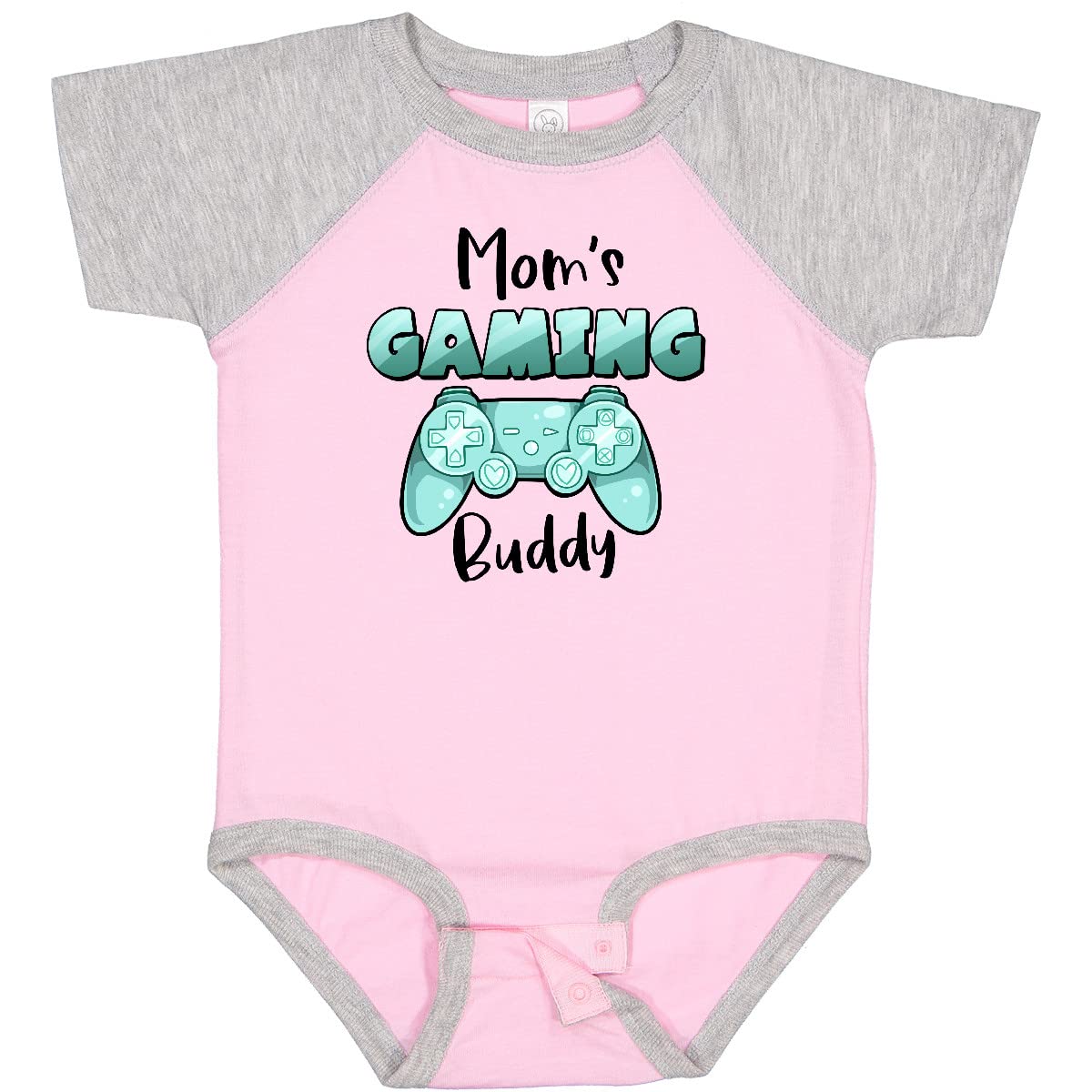 Inktastic Mom's Gaming Buddy Aqua Controller Baby Bodysuit - Cute Gamer Onesie for Newborns & Infants - Perfect Gift for Gaming Moms & Baby Showers