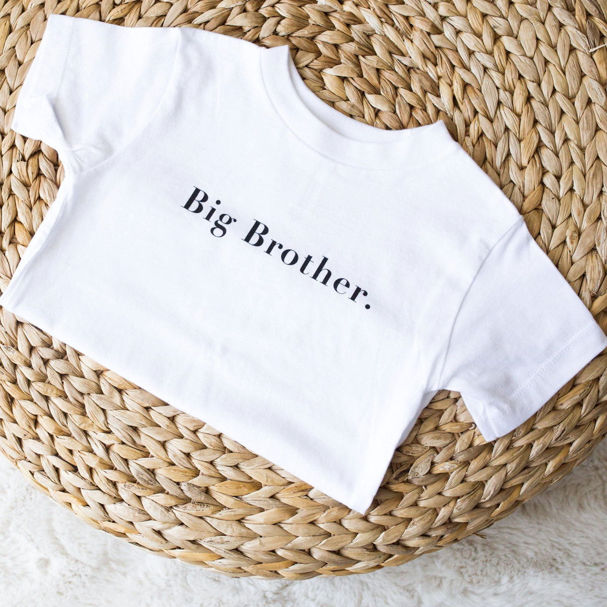 Big Brother T-Shirt for Men - Soft Cotton White Tee - Casual Wear & Street Style Outfit
