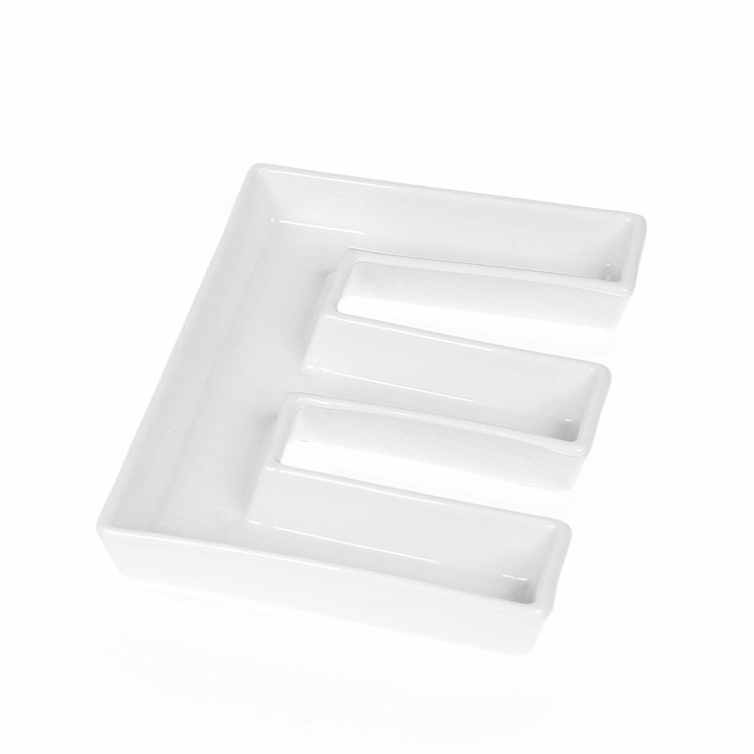 Elegant Porcelain Candy Dish & Nut Plate - Perfect for Party Decor, Wedding Centerpieces & Home Serving (Letter E) | Ideal for Candy Buffets, Dessert Tables & Holiday Entertaining