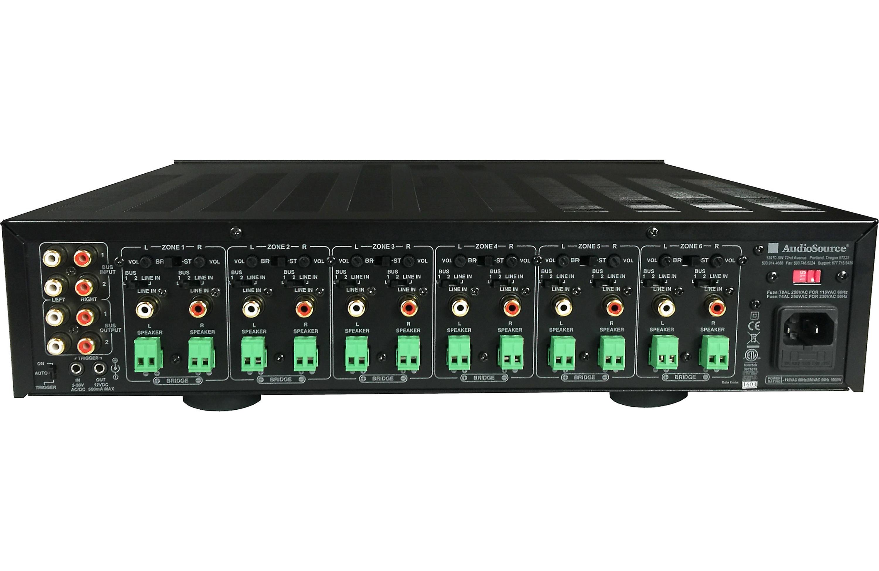 AUDIOSOURCE AMP1200VS 12-Channel 40 Watt Power Amplifier - Perfect for Home Theater, Multi-Room Audio, and Professional Sound Systems