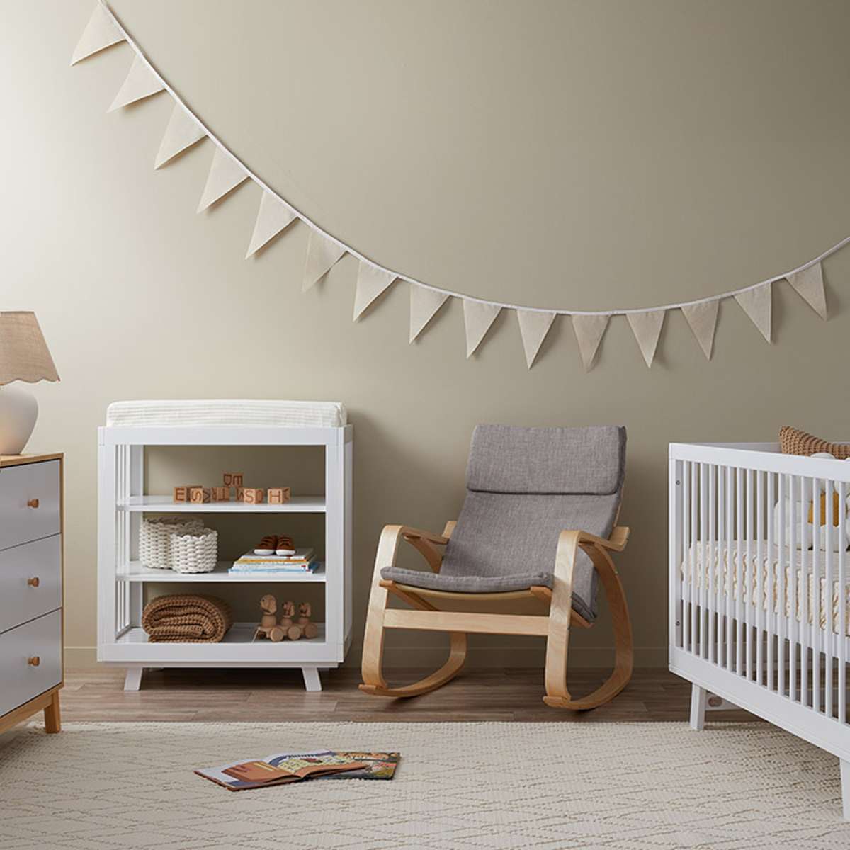 Aspen White 6-Piece Nursery Furniture Set for Baby - Crib, Dresser, Changing Table & More | Perfect for Newborns & Toddlers | Modern Nursery Decor for Bedroom & Daycare