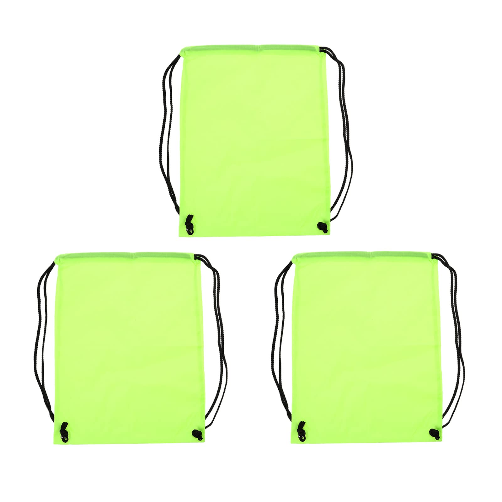 **LUOZZY 3-Pack Waterproof Drawstring Backpacks - Durable Cinch Bags for Outdoor Sports, School, Travel & Gym - Lightweight & Thick Pouch (Green)**    **Perfect for Hiking, Running, Beach Trips & Daily Commute**