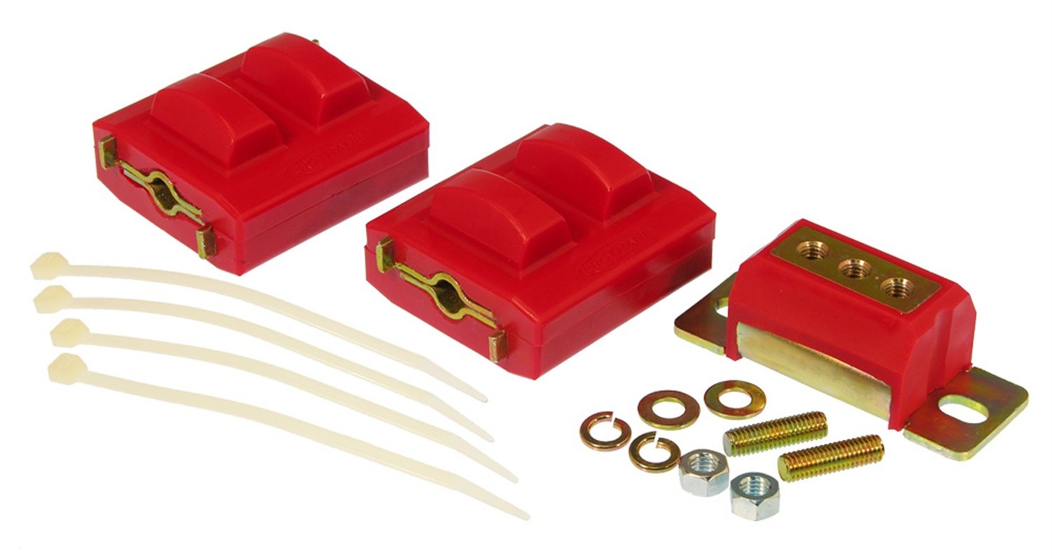 PROTHANE 7-1903 Red Urethane Motor Mount & Transmission Mount Kit - Heavy Duty Performance Upgrade for Cars, Trucks & SUVs - Perfect for Off-Roading, Racing & High-Performance Applications
