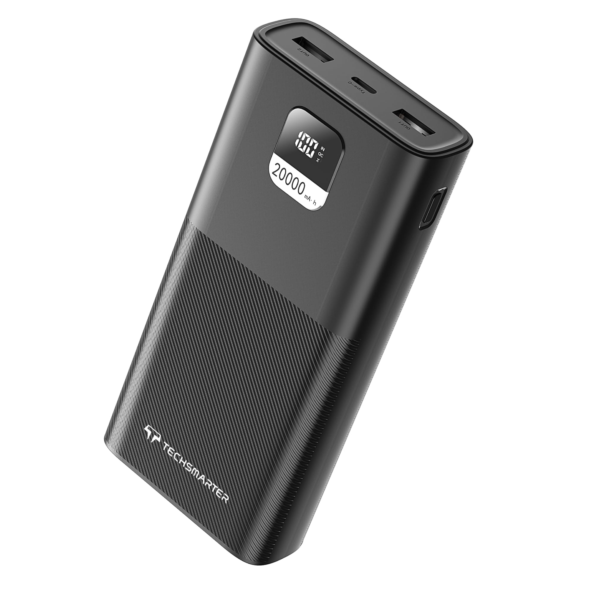 TECHSMARTER 20000mAh 45W PD USB-C Power Bank - Super Fast Charging Portable Laptop Battery Pack for MacBook Air/Pro, Dell, HP, Chromebook, Steam Deck - External Charger for iPhone 16/15/14, Samsung Galaxy S24/S23, iPad Air/Pro - Perfect for Travel, Work & Outdoor Adventures